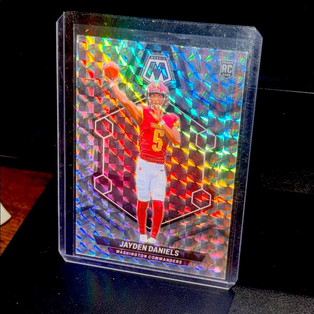 Jayden Daniels Washington Commanders Rookie Card silver mosaic